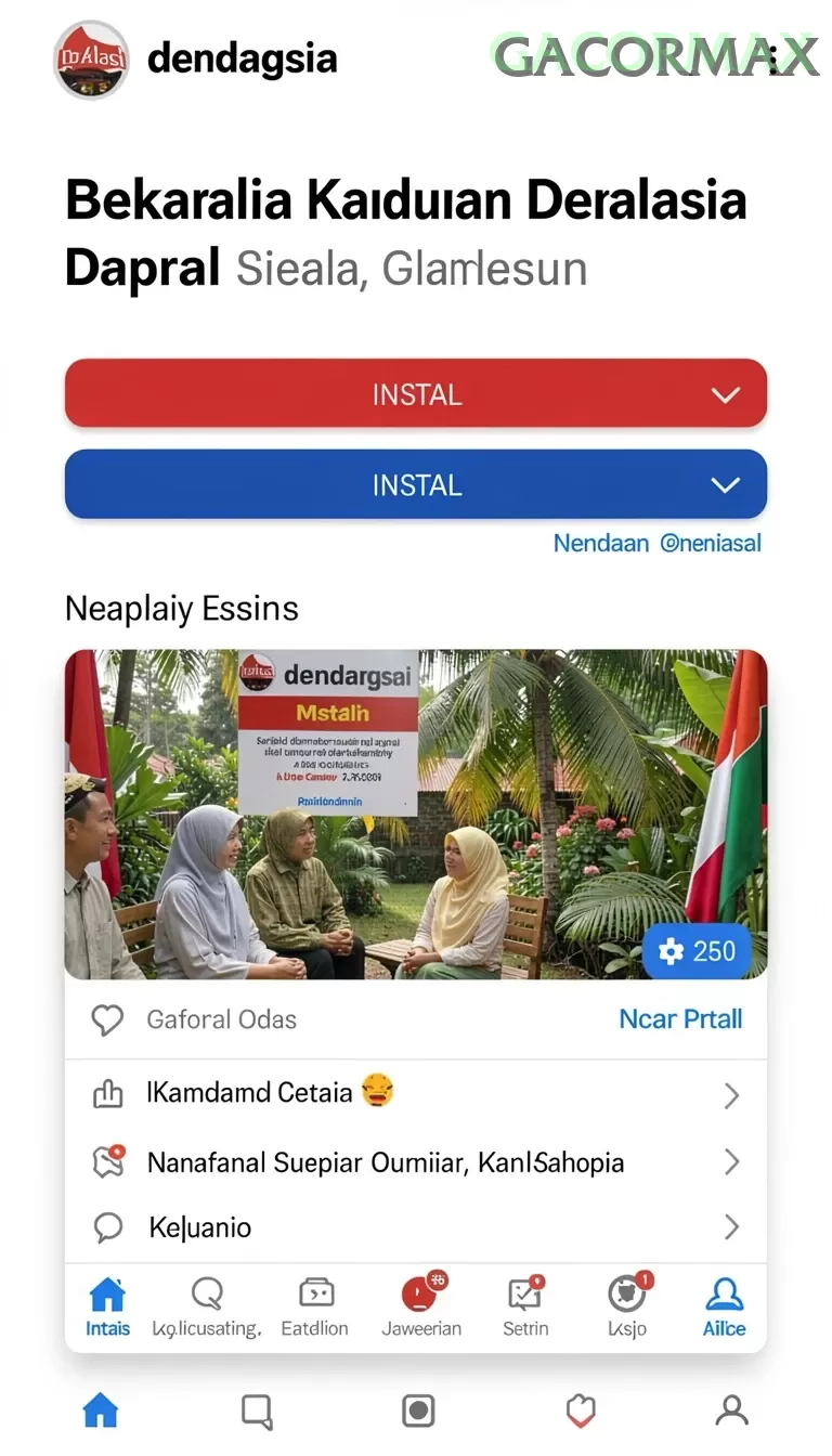 Cuplikan layar SLOTSRI — menu navigasi