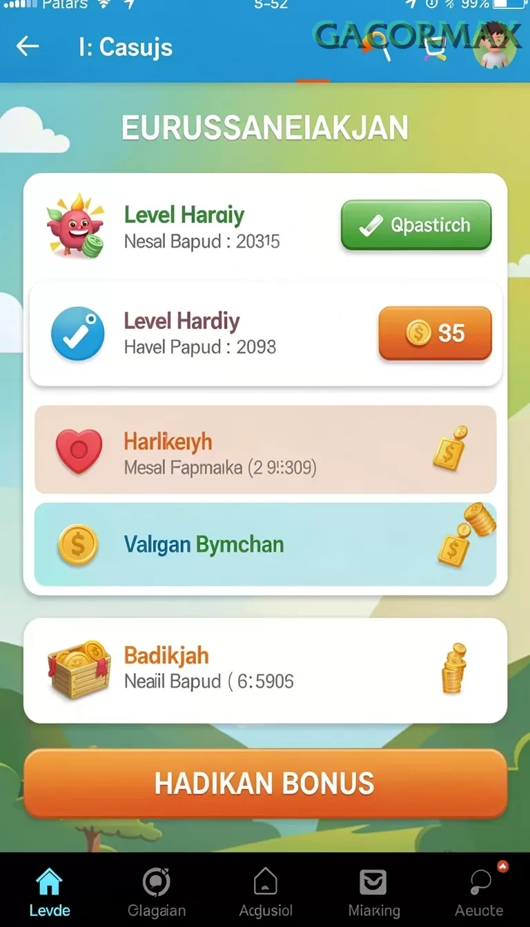 Cuplikan layar SLOTSRI — aktivitas