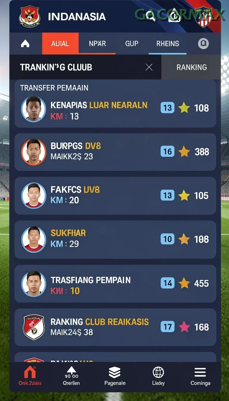 Cuplikan layar ZK6 — menu navigasi